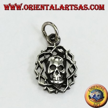 Ciondolo in argento teschio delle tenebre