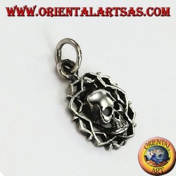 Pendant in silver, skull of darkness