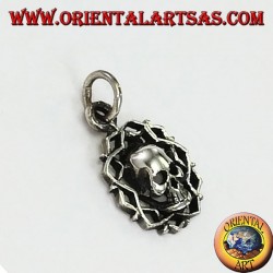 Pendant in silver, skull of darkness