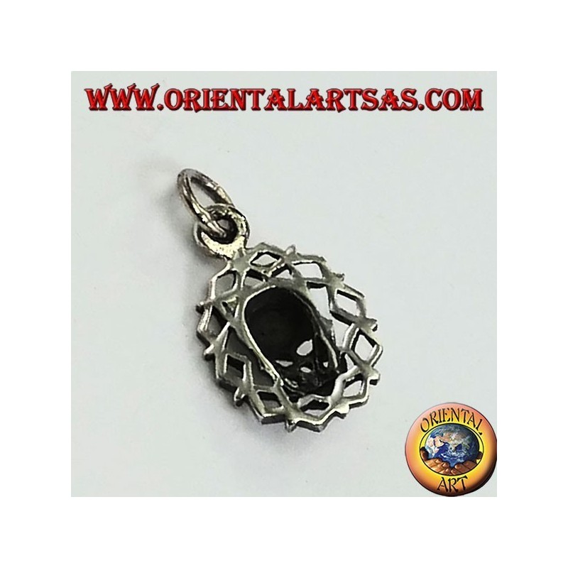 Pendant in silver, skull of darkness