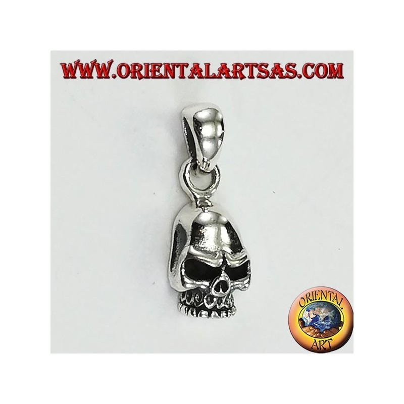 Colgante de plata maciza con forma de calavera