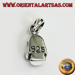 Solid silver pendant in the shape of a skull