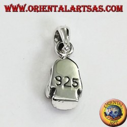 Solid silver pendant in the shape of a skull