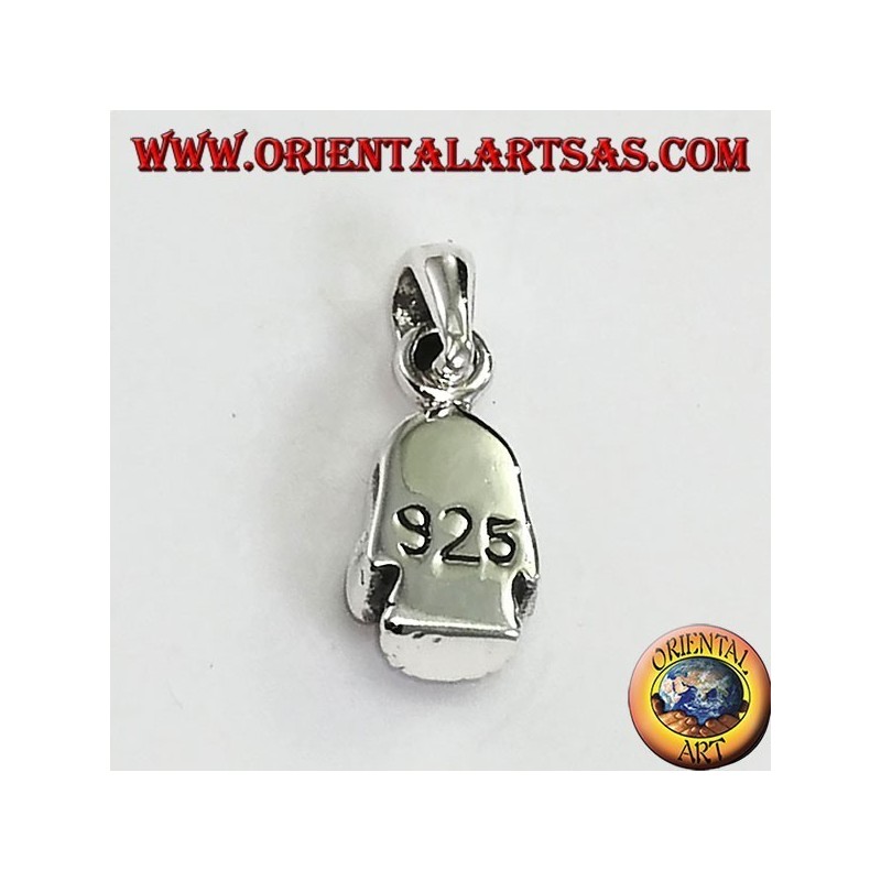 Pendentif en argent massif en forme de crâne