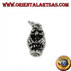 Pendentif en chouette tridimensionnelle en argent