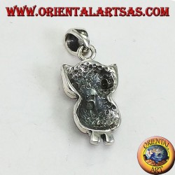 Anhänger in Silber Eule mit großen Augen
