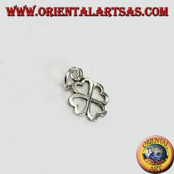 Silver four-leaf clover pendant