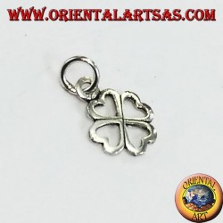 Silver four-leaf clover pendant