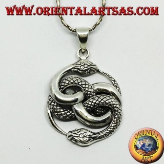 Silberanhänger, Talisman von Auryn Ouroboros (groß)