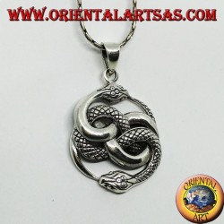 Silver pendant, Talisman of Auryn Ouroboros (large)