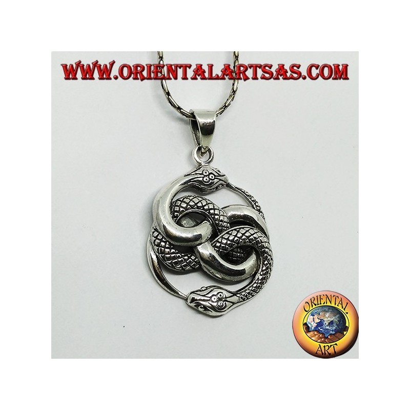 Silberanhänger, Talisman von Auryn Ouroboros (groß)