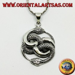 Silver pendant, Talisman of Auryn Ouroboros (large)