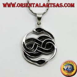Silberanhänger, Talisman von Auryn Ouroboros (groß)