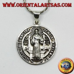 Pendant in silver Medallion of Saint Benedict