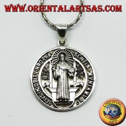 Pendant in silver Medallion of Saint Benedict