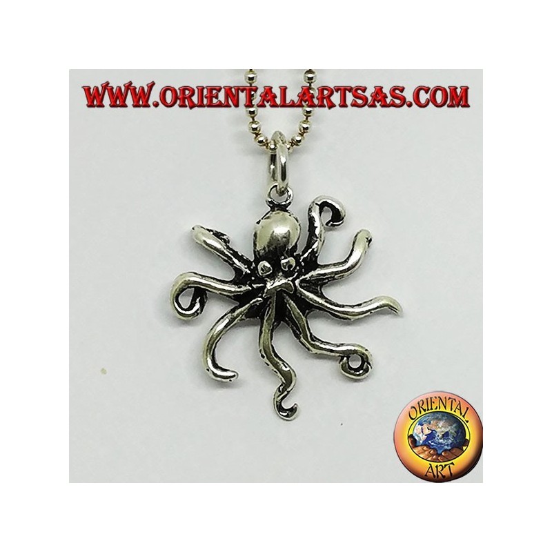 Silberanhänger der Oktopus Symbol der Intelligenz