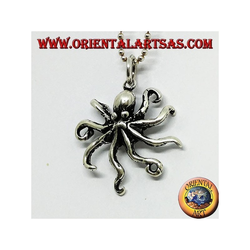 Silberanhänger der Oktopus Symbol der Intelligenz