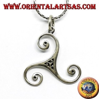 Colgante de plata triskele o triskele grande