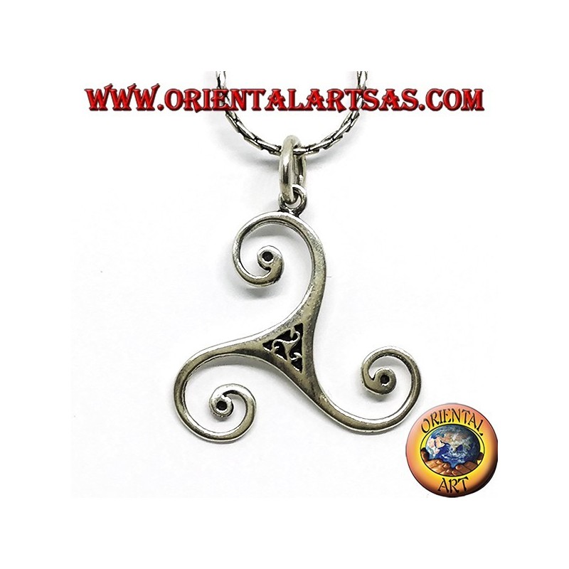 Silver pendant  triskelion or triskele big