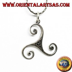 Silver pendant  triskelion or triskele big