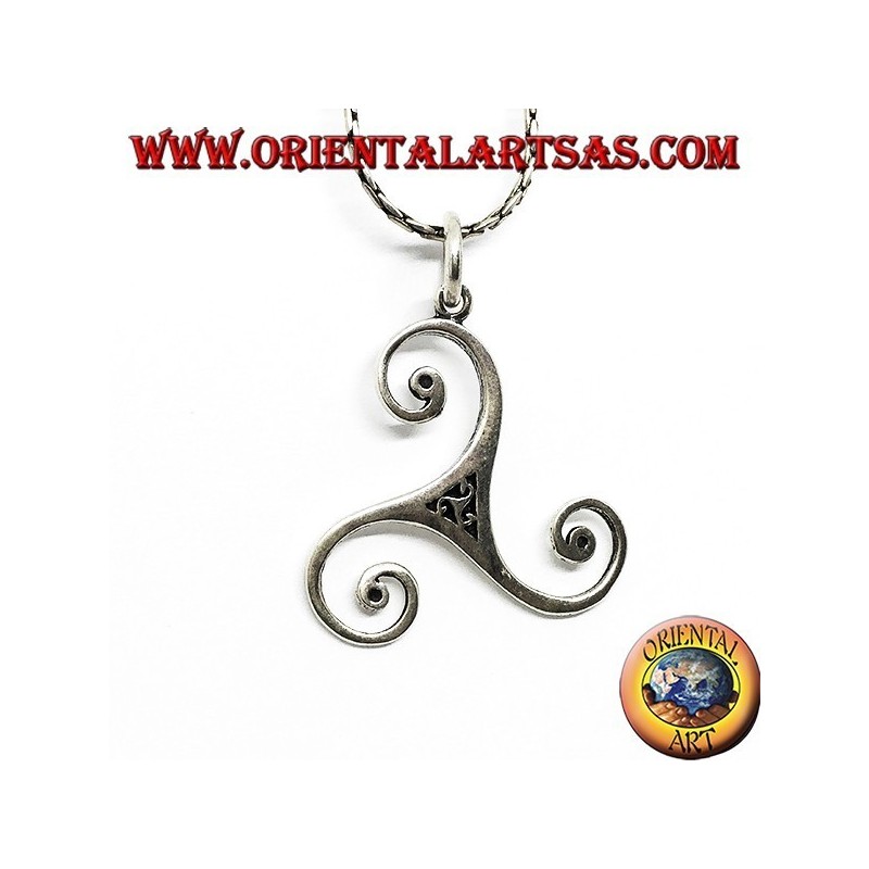 Pendentif en argent triskele ou triskele big