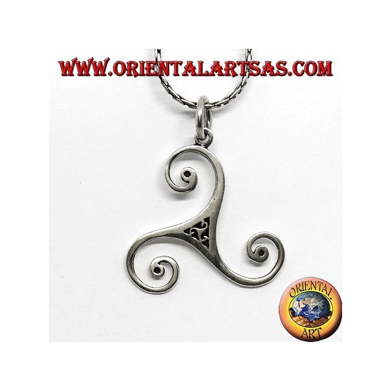 Pendentif en argent triskele ou triskele big