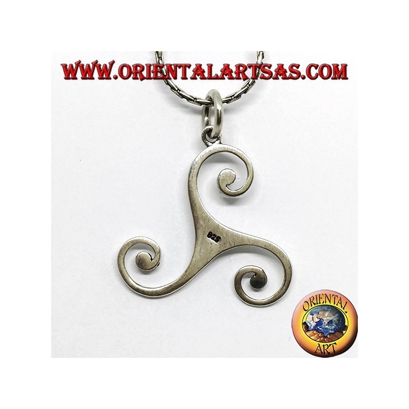 Silver pendant  triskelion or triskele big