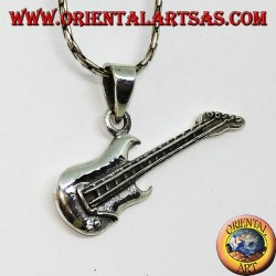 Silver pendant Chicago Electric Bass 5 String
