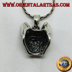 Colgante de plata, cabeza de bulldog