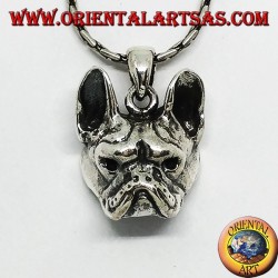 Silberanhänger, Bulldogge Kopf