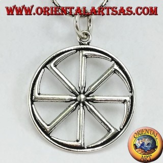 Colgante de plata Kolovrat sol rueda (grande)