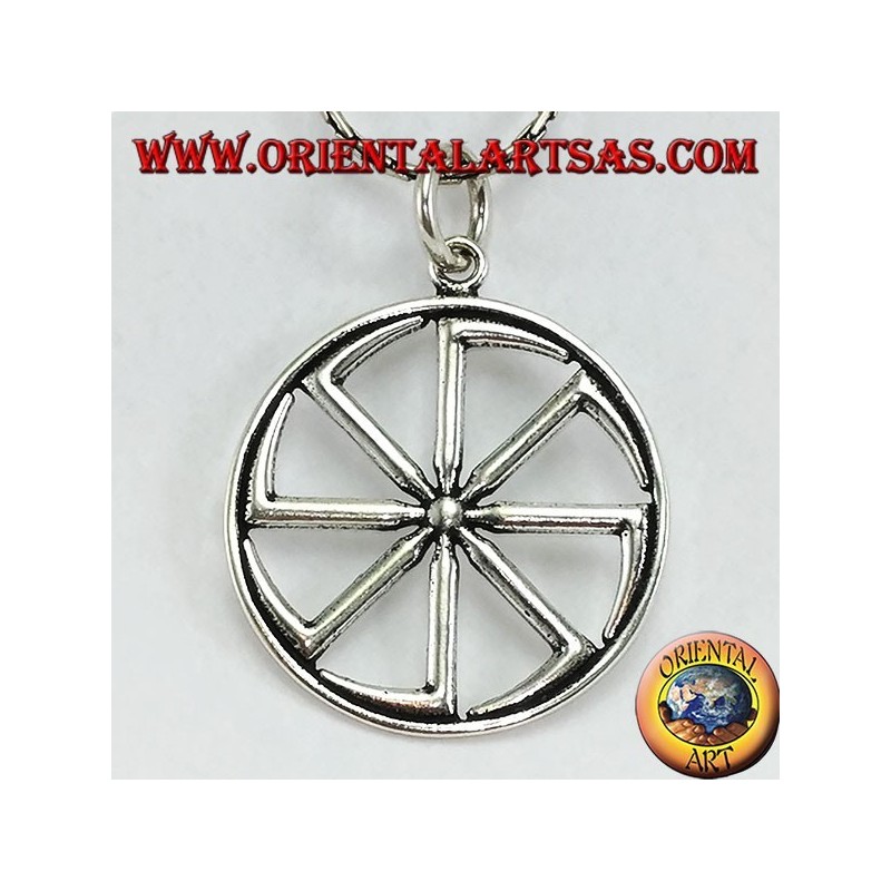 silver pendant sun wheel Kolovrat