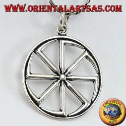 Colgante de plata Kolovrat sol rueda (grande)