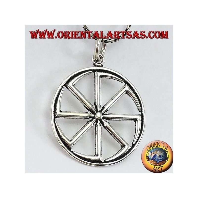 silver pendant sun wheel Kolovrat