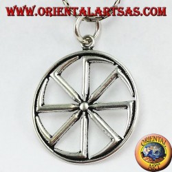 Colgante de plata Kolovrat sol rueda (grande)