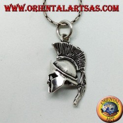 Colgante de plata, casco Spartan