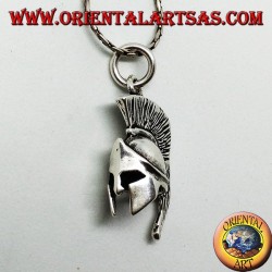 Colgante de plata, casco Spartan