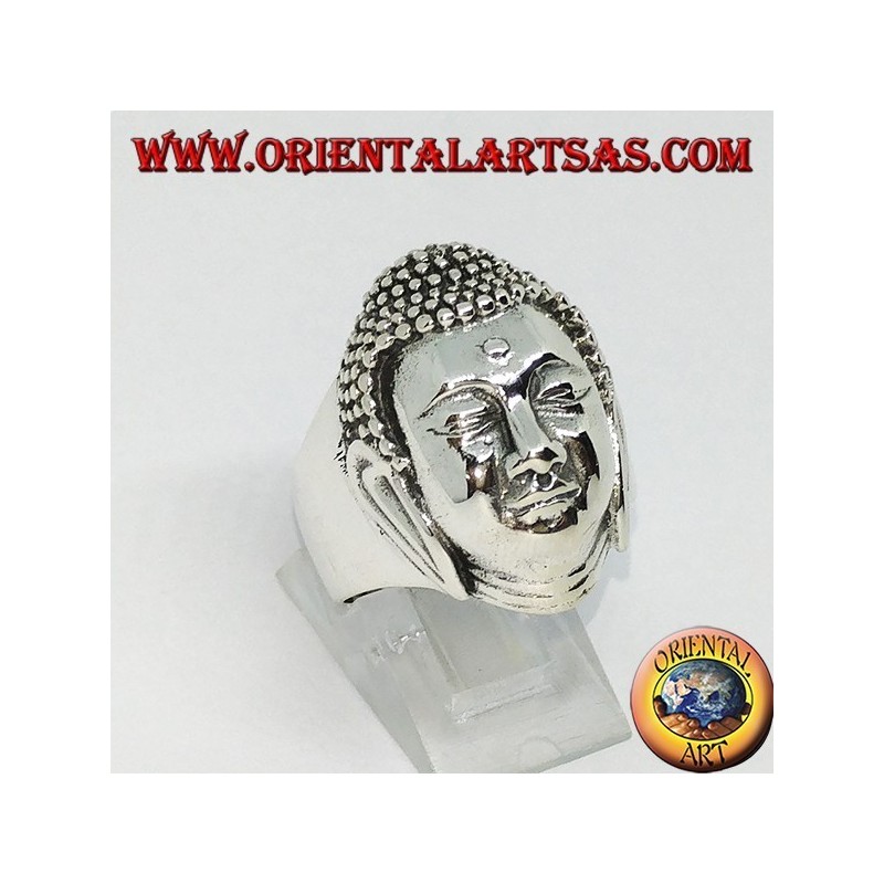 Bague en argent, tête du grand Bouddha