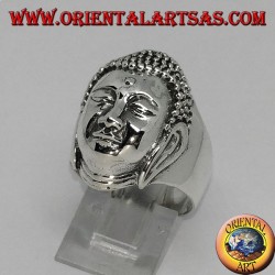 Anillo de plata, cabeza del gran Buda