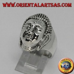 Bague en argent, tête du grand Bouddha