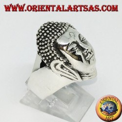 Bague en argent, tête du grand Bouddha