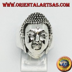 Bague en argent, tête du grand Bouddha
