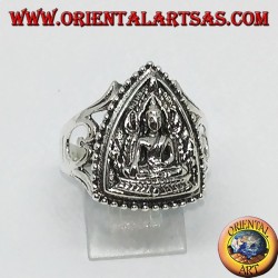 Silver ring of the bhumisparsa Buddha