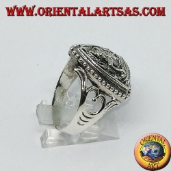 Bague en argent du bhumisparsa Bouddha