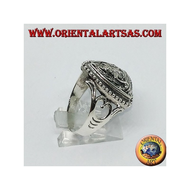 Silberner Ring des Bhumisparsa Buddha