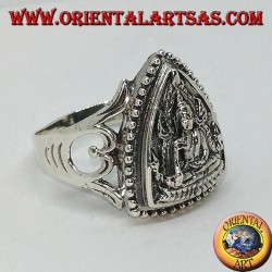 Bague en argent du bhumisparsa Bouddha