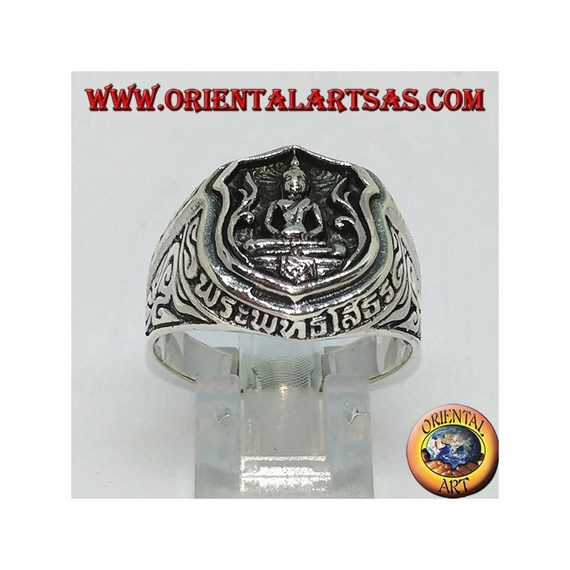Anello in argento del Buddha dhyana