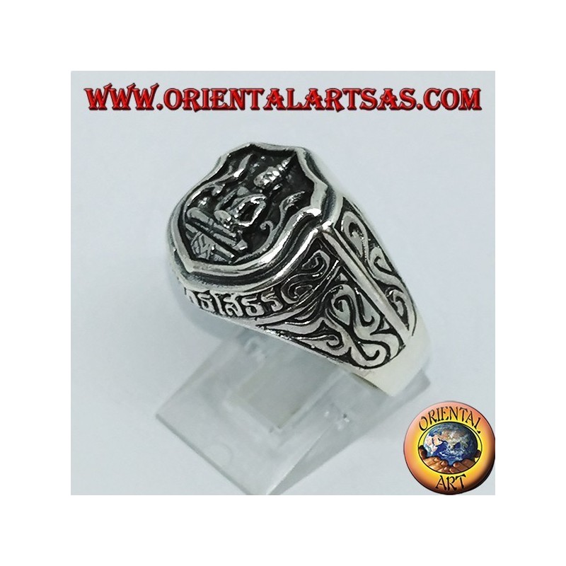 Anello in argento del Buddha dhyana