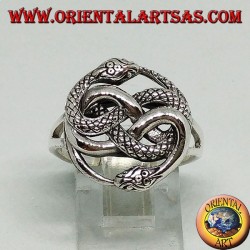 Bague en argent avec talisman auryn