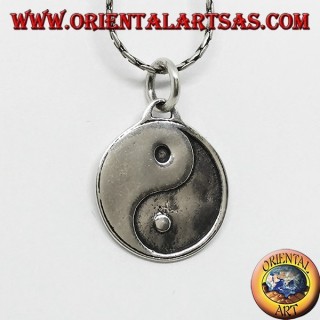 Tao yin-yang silver pendant